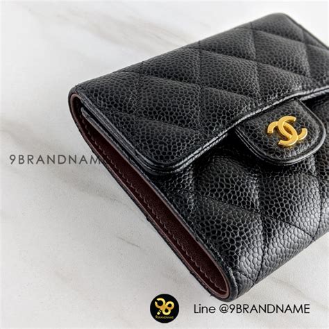 chanel caviar tri fold short wallet